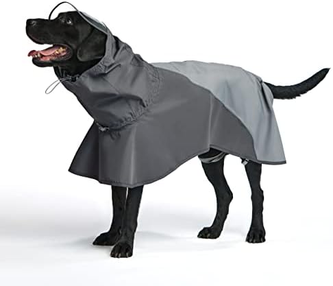פונצ'ו גשם של Woofo Dog Poncho, אטום למים ומעיל גשם של כלבים אטומים לרוח למזג אוויר רטוב | סופר מתכוונן,